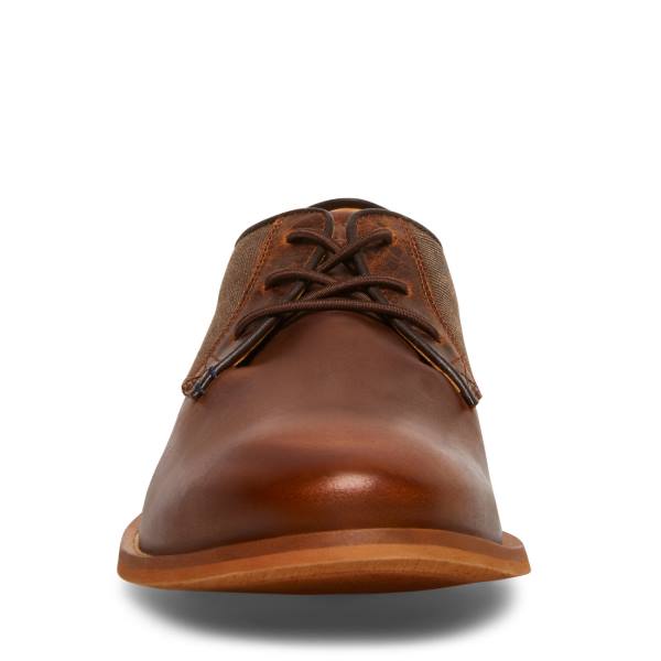 Steve Madden Lad Cognac Leren Werkschoenen Heren Bruin | SM-284FC