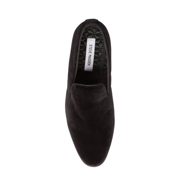 Steve Madden Laight Velvet Loafers Heren Zwart | SM-396EB