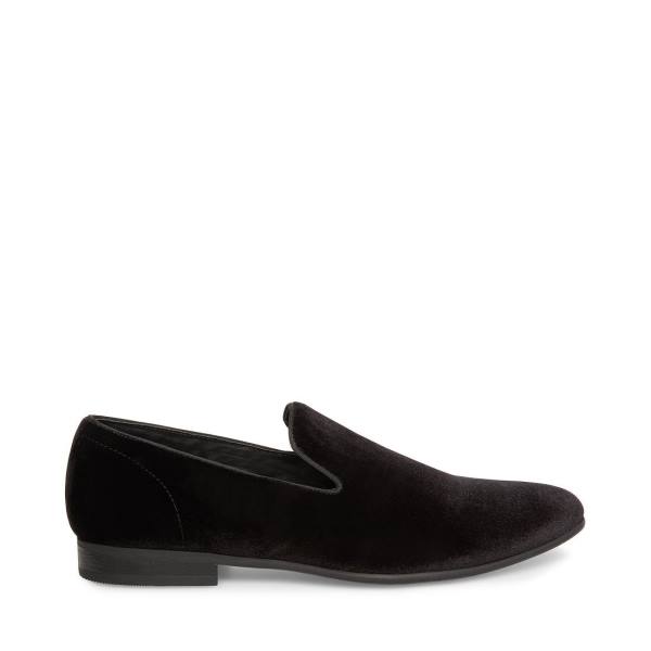 Steve Madden Laight Velvet Loafers Heren Zwart | SM-396EB