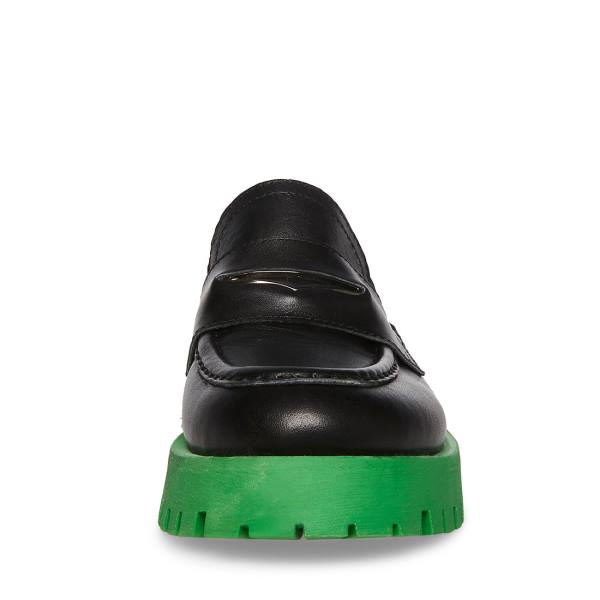 Steve Madden Lawrence Loafers Dames Zwart Groen | SM-234XV