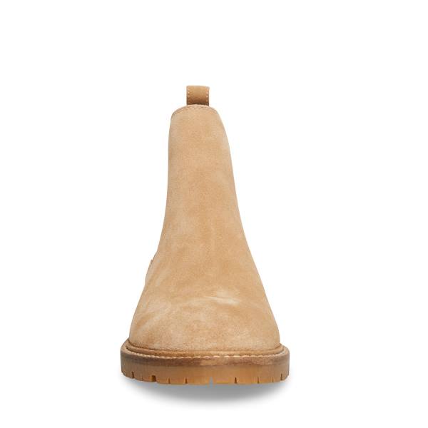 Steve Madden Leopold Tan Suede Enkellaarsjes Dames Bruin | SM-793JF