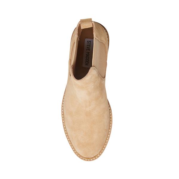 Steve Madden Leopold Tan Suede Enkellaarsjes Dames Bruin | SM-793JF