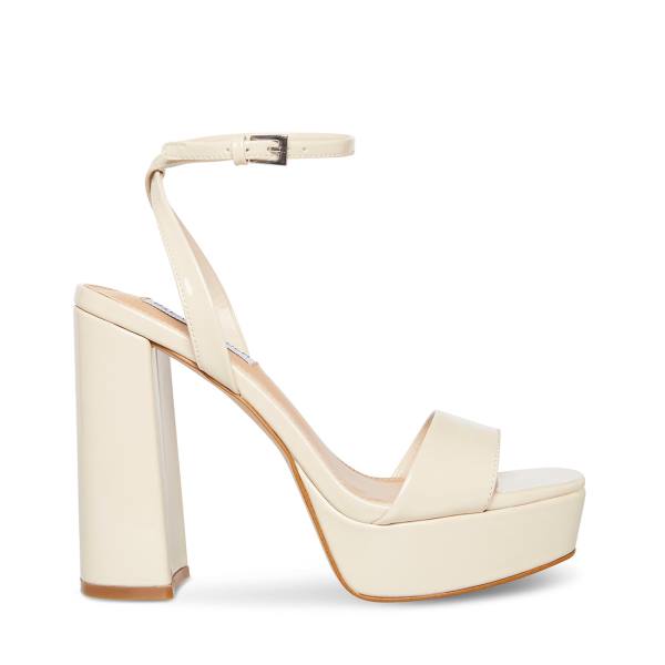 Steve Madden Lessa Bone Lak Heel Hakken Dames Beige | SM-130BA