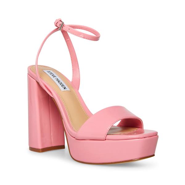 Steve Madden Lessa Lak Heel Hakken Dames Roze | SM-035YZ