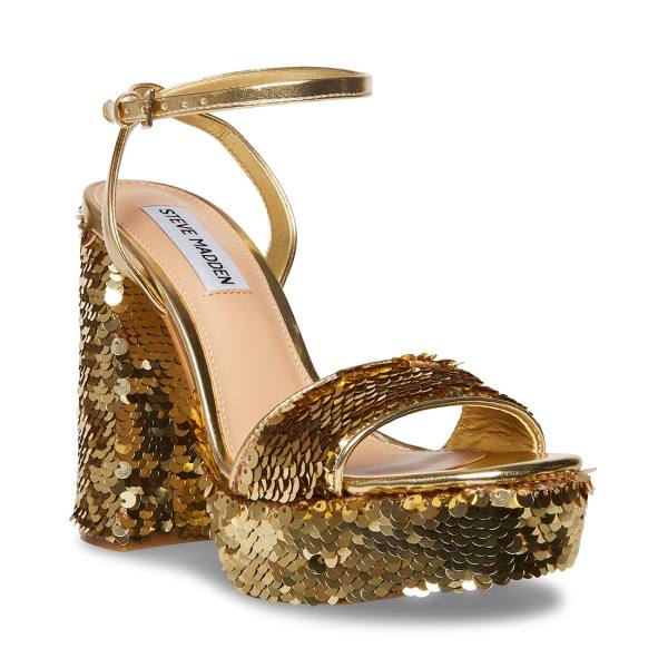 Steve Madden Lessa-s Heel Hakken Dames Goud | SM-560ZX