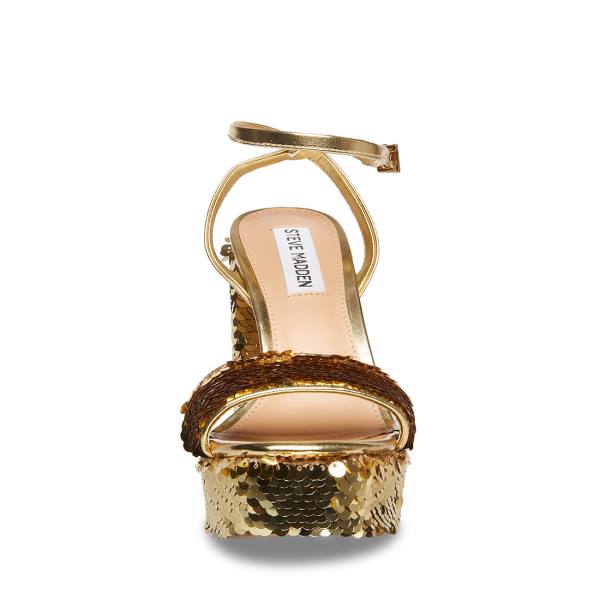 Steve Madden Lessa-s Heel Hakken Dames Goud | SM-560ZX