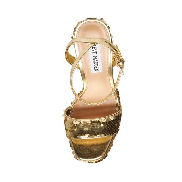 Steve Madden Lessa-s Heel Hakken Dames Goud | SM-560ZX