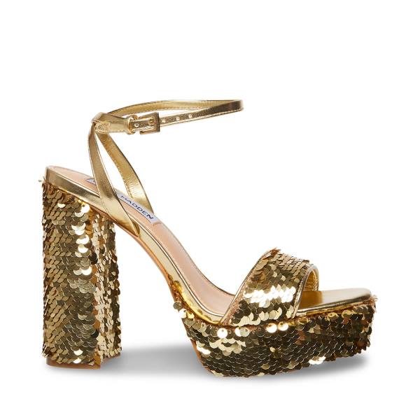 Steve Madden Lessa-s Heel Hakken Dames Goud | SM-560ZX