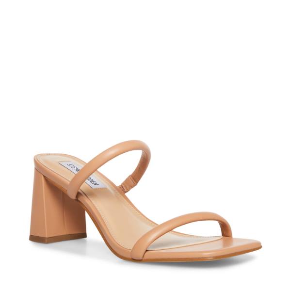 Steve Madden Lilah Tan Heel Hakken Dames Bruin | SM-805WG