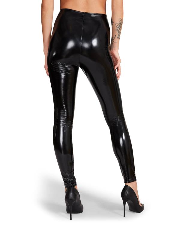 Steve Madden Liquid Vinyl Leggings Dames Zwart | SM-218YT