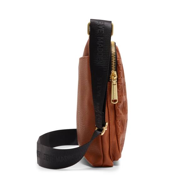 Steve Madden Logo Crossbody Cognac Schoudertassen Dames Bruin | SM-801AM