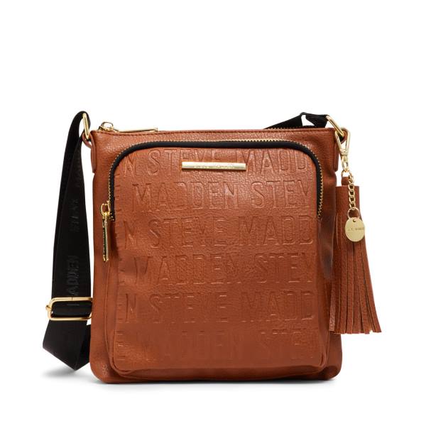 Steve Madden Logo Crossbody Cognac Schoudertassen Dames Bruin | SM-801AM