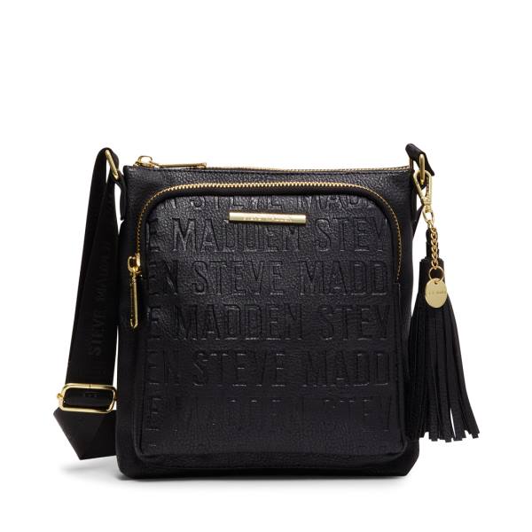 Steve Madden Logo Crossbody Schoudertassen Dames Zwart | SM-049LT