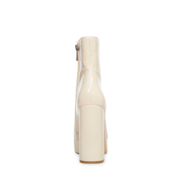 Steve Madden Luisina Bone Lak Enkellaarsjes Dames Beige | SM-214FX