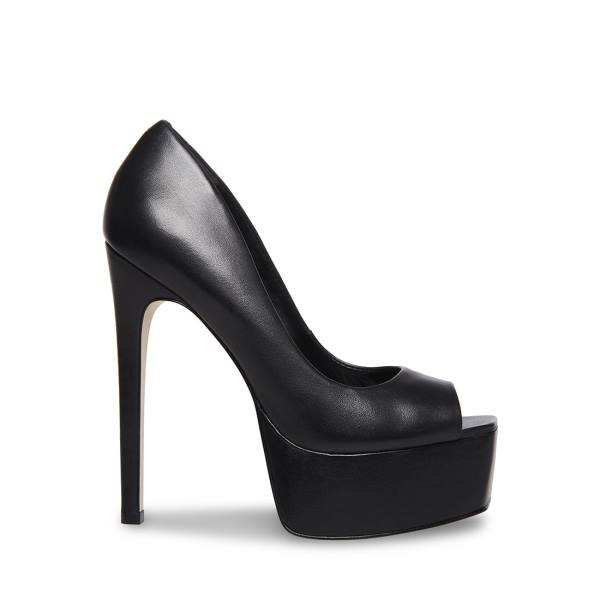 Steve Madden Lust Leren Heel Hakken Dames Zwart | SM-567JM