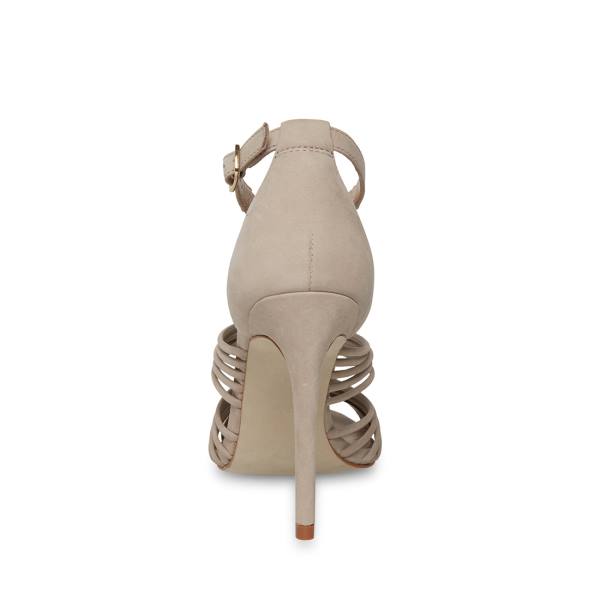 Steve Madden Lydia Taupe Nubuck Heel Hakken Dames Grijs Bruin | SM-360TU