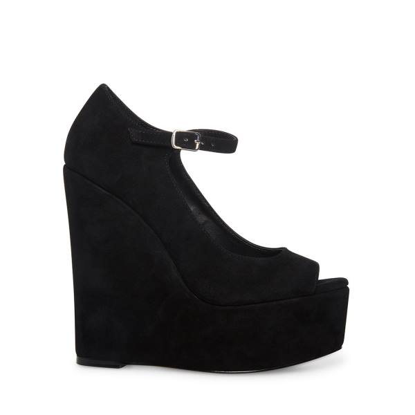 Steve Madden Macie Suede Heel Hakken Dames Zwart | SM-235HG