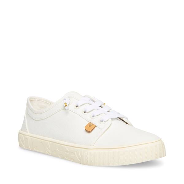 Steve Madden Maevee Natural Sneakers Dames Beige | SM-851JW