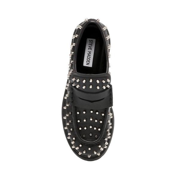 Steve Madden Malvern Studs Loafers Dames Zwart | SM-930HW