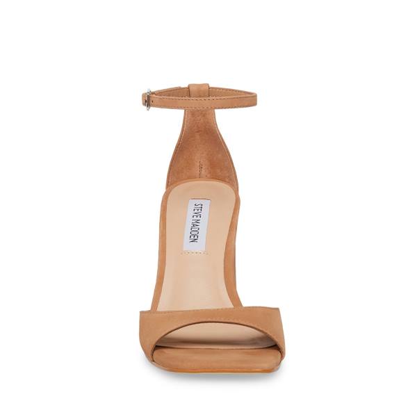 Steve Madden Margot Camel Nubuck Heel Hakken Dames Bruin | SM-653RO