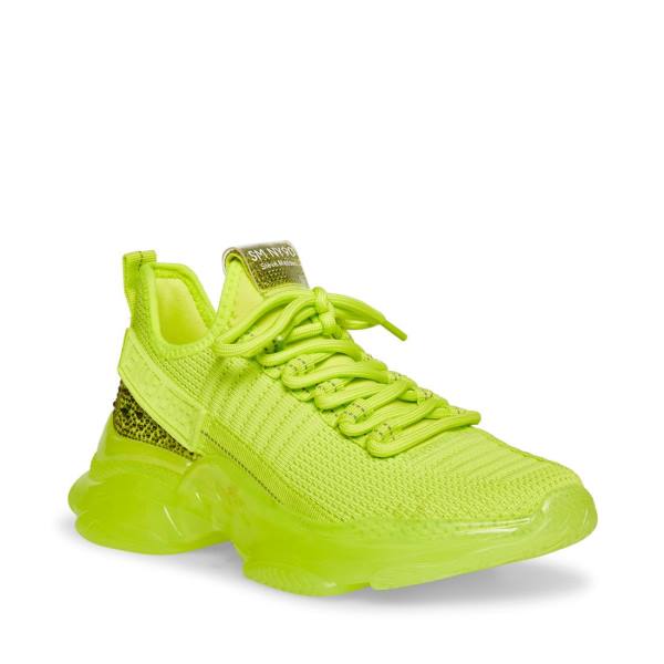 Steve Madden Maxima Lime Sneakers Dames Lichtgroen | SM-390MS