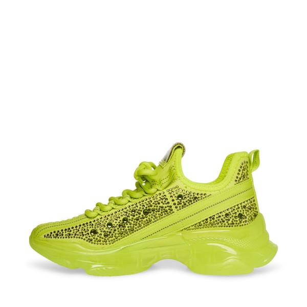 Steve Madden Maxima Lime Sneakers Dames Lichtgroen | SM-390MS