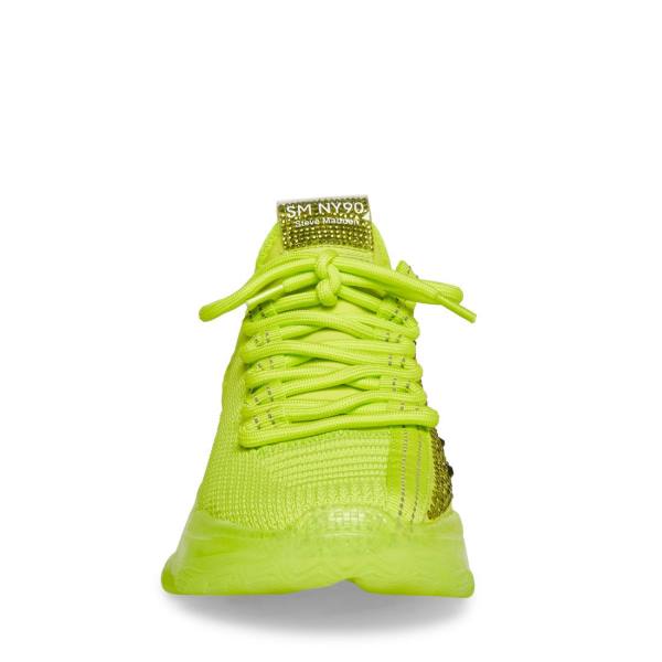 Steve Madden Maxima Lime Sneakers Dames Lichtgroen | SM-390MS