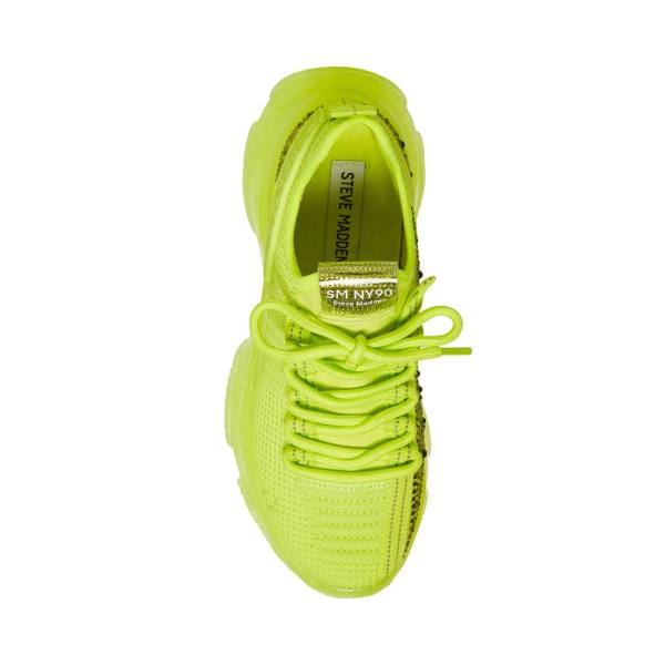 Steve Madden Maxima Lime Sneakers Dames Lichtgroen | SM-390MS