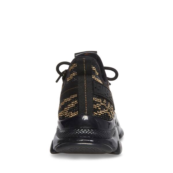 Steve Madden Maxx Sneakers Heren Zwart Goud | SM-916XW