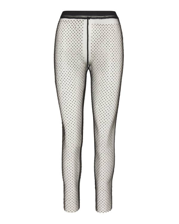 Steve Madden Mesh Rhinestone Pants Broeken Dames Zwart | SM-051SA