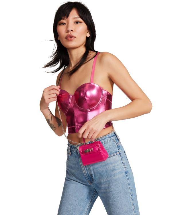 Steve Madden Metallic Bustier Topjes Dames Roze | SM-384FI