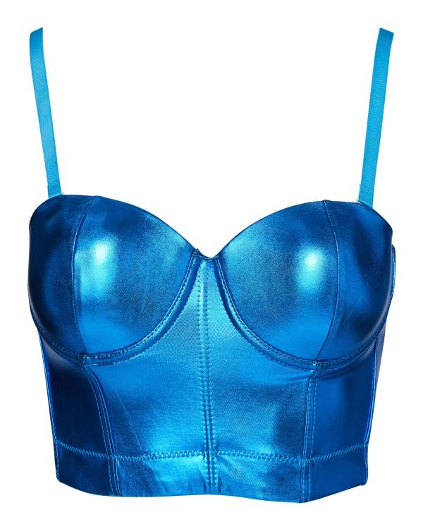 Steve Madden Metallic Bustier Topjes Dames Blauw | SM-419AO