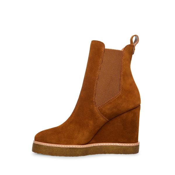 Steve Madden Mooris Chestnut Suede Enkellaarsjes Dames Bruin | SM-396KQ