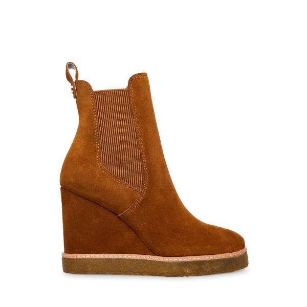 Steve Madden Mooris Chestnut Suede Enkellaarsjes Dames Bruin | SM-396KQ