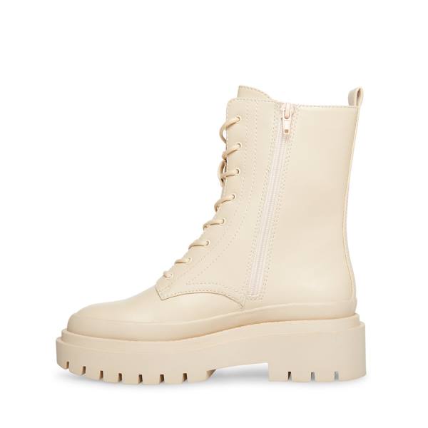 Steve Madden Mosss Bone Paris Enkellaarsjes Dames Beige | SM-837WE