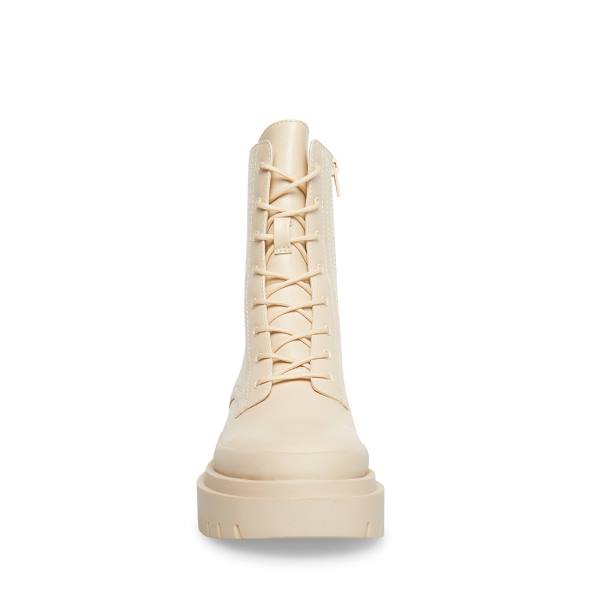 Steve Madden Mosss Bone Paris Enkellaarsjes Dames Beige | SM-837WE