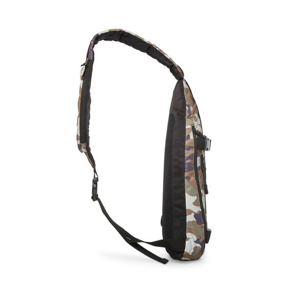 Steve Madden Multi-pocket Sling Camo Schoudertassen Dames Zwart | SM-048XR