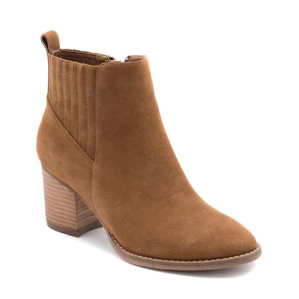 Steve Madden Noa Waterdichte Camel Suede Enkellaarsjes Dames Bruin | SM-694OC