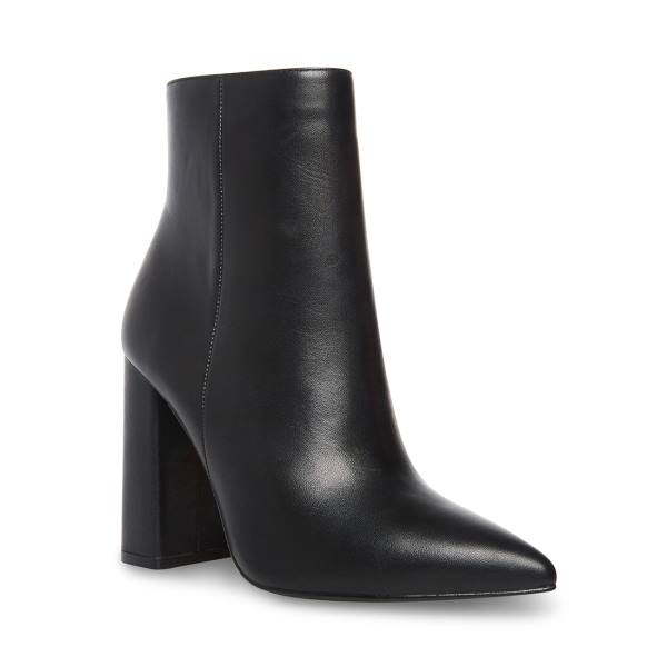 Steve Madden Noticed Leren Enkellaarsjes Dames Zwart | SM-814LX