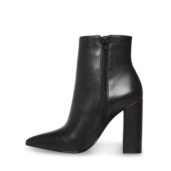 Steve Madden Noticed Leren Enkellaarsjes Dames Zwart | SM-814LX