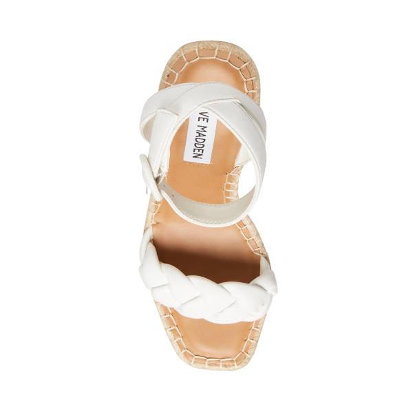 Steve Madden Novah Sandalen Dames Wit | SM-245MA