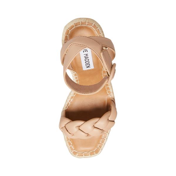 Steve Madden Novah Tan Sandalen Dames Bruin | SM-085ST