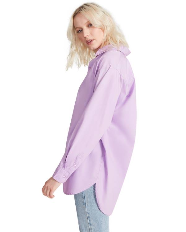 Steve Madden Oversized Button Up Topjes Dames Paars | SM-735KA