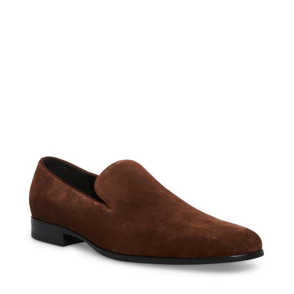 Steve Madden Parigi Suede Loafers Heren Bruin | SM-689SA