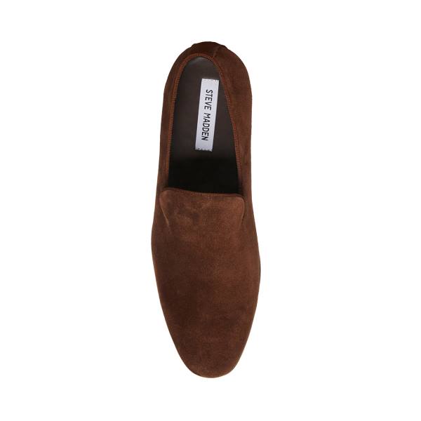 Steve Madden Parigi Suede Loafers Heren Bruin | SM-689SA