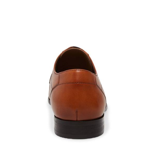 Steve Madden Perris Cognac Leren Werkschoenen Heren Bruin | SM-859LK