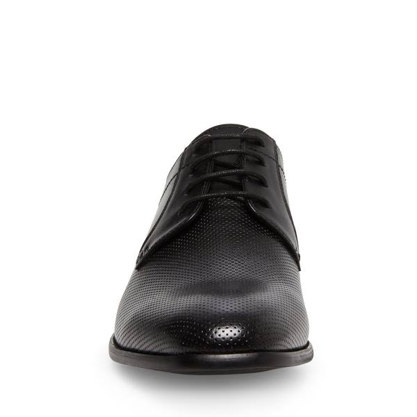 Steve Madden Perris Leren Werkschoenen Heren Zwart | SM-813GH