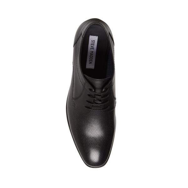 Steve Madden Perris Leren Werkschoenen Heren Zwart | SM-813GH