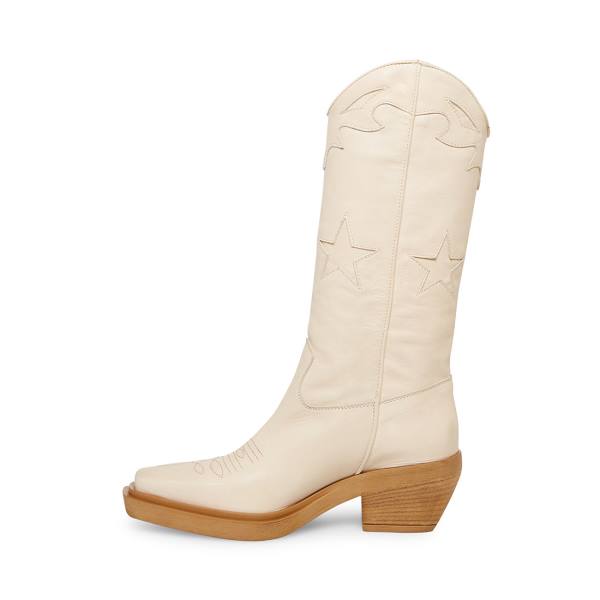 Steve Madden Peyton Bone Leren Laarzen Dames Beige | SM-605UR