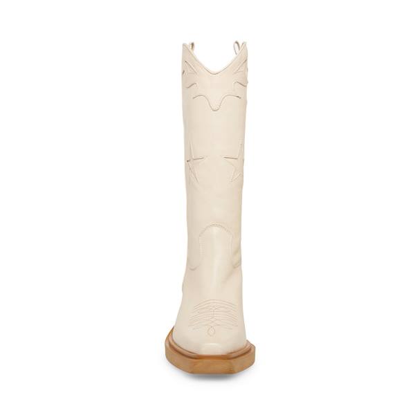 Steve Madden Peyton Bone Leren Laarzen Dames Beige | SM-605UR